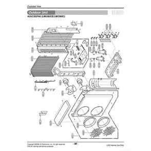 Section Diagram and Parts List for LMU360CE AWGAEUS LG Air Conditioner