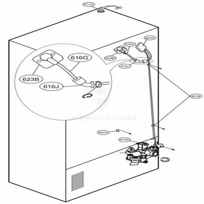 Valve And Water Tube Parts Diagram and Parts List for 73054 ABICSE1 LG Refrigerator