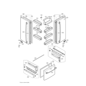 Door Diagram and Parts List for LFC22740TT 00 LG Refrigerator