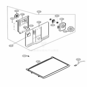 Freezer Parts Diagram and Parts List for 78033 ASTCSE4 LG Refrigerator