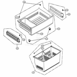 Freezer Parts Diagram and Parts List for 73052 ASWCSE1 LG Refrigerator