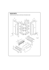 Door Parts Diagram and Parts List for GC-B258USNP ASTCSE5 LG Refrigerator