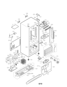 Case Parts Diagram and Parts List for LDC22720TT 01 LG Refrigerator