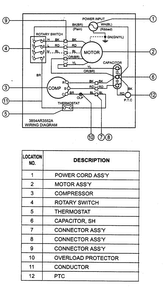 Wiring Diagram Diagram and Parts List for LW-B0712CL  LG Air Conditioner