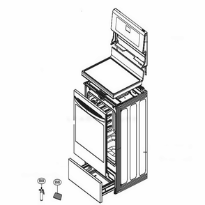 Main Diagram and Parts List for LRE3193SW FWHLLGA LG Range