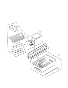 Freezer Parts Diagram and Parts List for LMX28994ST  LG Refrigerator