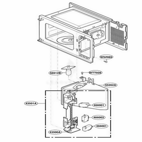 Latch Board Parts Diagram and Parts List for MT4140SKT ABSEWRP LG Range