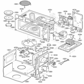 Interior Parts 1 Diagram and Parts List for AMV6177AAS ASBEAMA LG Range