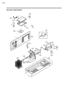 Machine Compartment Diagram and Parts List for GM-L267NSGL ASTCNA3 LG Refrigerator