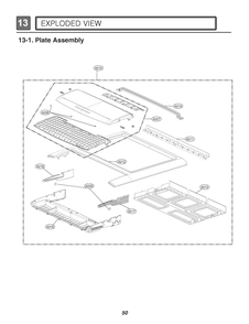 Plate Assembly Diagram and Parts List for RV1376HS ABSEEUS LG Dryer