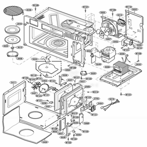 Interior Parts 1 Diagram and Parts List for 80823 ASBESEA LG Range