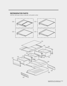 Refrigerator Parts Diagram and Parts List for GR-X248LKZM ASBCNA1 LG Refrigerator