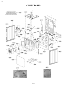 Cavity Parts Diagram and Parts List for FE1773LS ASTLLGA LG Range