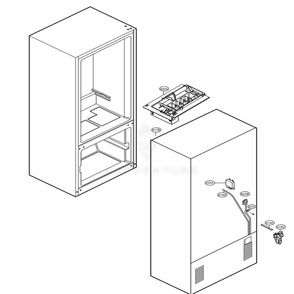 Ice Maker Parts Diagram and Parts List for 71322 ASWCSE1 LG Refrigerator