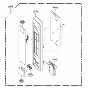Control Panel Parts Diagram and Parts List for MS2042DB CBKQLGF LG Wall Oven