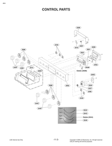 Control Parts Diagram and Parts List for FH4767US ABDESTD LG Range
