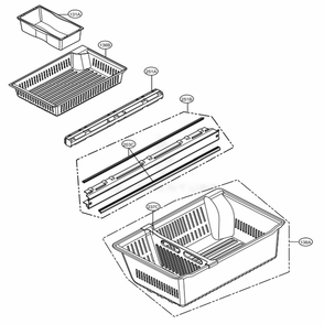 Freezer Parts Diagram and Parts List for 72595 ASTCSE0 LG Refrigerator