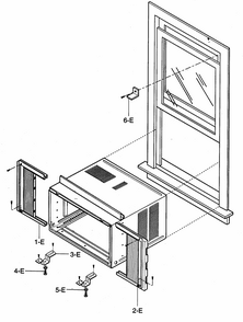 Installation Kit Assy Diagram and Parts List for 58072077200  Kenmore Air Conditioner