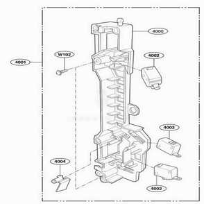 Latch Board Parts Diagram and Parts List for JMV8208AAW AWHEJEN LG Wall Oven