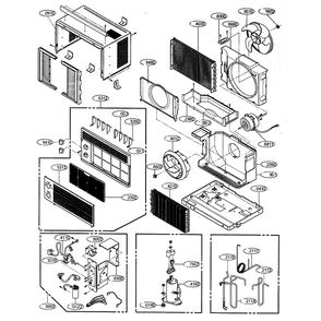Cabinet Diagram and Parts List for WG5000  LG Air Conditioner