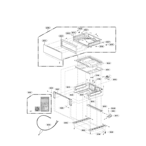 Drawer Diagram and Parts List for LRG3091ST 00 LG Range