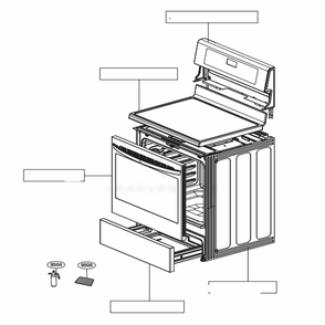 Main 1 Diagram and Parts List for LRE3083SB FBKLLGA LG Wall Oven