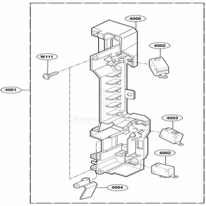 Latch Board Parts Diagram and Parts List for MH6150XMT AB7EWRP LG Range