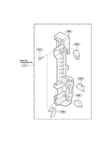 Latch Board Parts Diagram and Parts List for MV1502B-01  LG Microwave