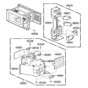 Latch Board Parts Diagram and Parts List for JE1590SC ASBEGEU LG Range