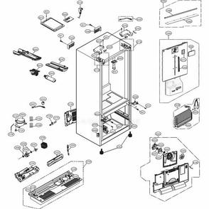Case Parts Diagram and Parts List for LFCC23596S ASTCNA0 LG Refrigerator