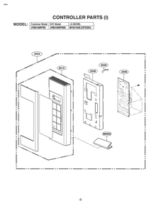 Controller Parts Diagram and Parts List for JVM3160RFSS CSTEGEU LG Microwave Oven Combo