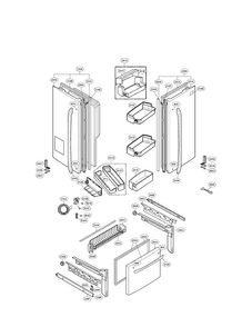 Door Parts Diagram and Parts List for LFX25961SB 02 LG Refrigerator