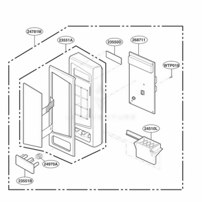 Part Location Diagram of 383EW5A126A LG PARTS ASSEMBLY
