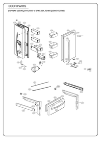 Door Parts Diagram and Parts List for GR-L288NKJM ASBCSE2 LG Refrigerator