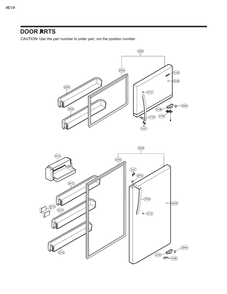 Door Parts Diagram and Parts List for GM-U652GQCP ASWCSE1 LG Refrigerator
