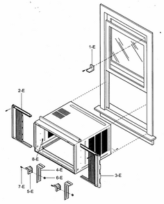 Installation Kit Assy Diagram and Parts List for 58074259400  Kenmore Air Conditioner