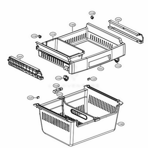 Freezer Parts Diagram and Parts List for LFCS22520S ASTCNA0 LG Refrigerator