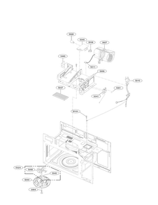 Interior Parts Diagram and Parts List for LMV1831ST  LG Microwave