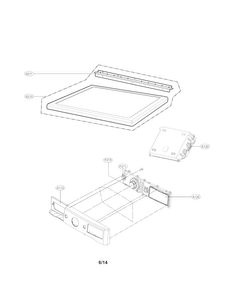 Control Panel Parts Diagram and Parts List for DLEX8500V  LG Dryer