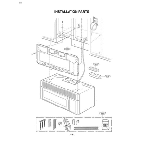 Section 3 Diagram and Parts List for MV-1501B ABKEGSE LG Microwave Oven Combo
