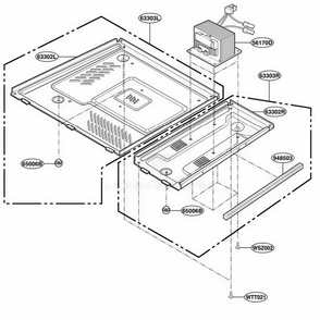 Base Plate Parts Diagram and Parts List for GLMB186CS AWHEGEF LG Wall Oven