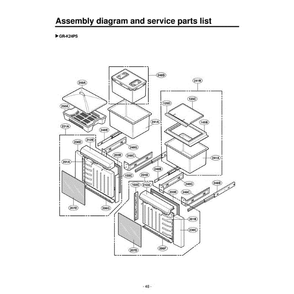 Section 2 Diagram and Parts List for GR-K24PS ADSCGCR LG Refrigerator