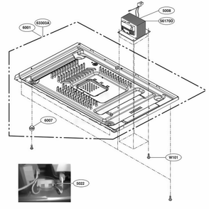 Base Plate Parts Diagram and Parts List for LCS1413SW CWHEBBY LG Wall Oven