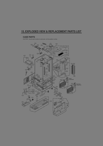 Case Parts Diagram and Parts List for GR-J31ALSJP ASTCNA0 LG Refrigerator