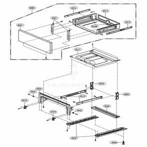 Drawer Parts Diagram and Parts List for LRE3194ST FS1LLGA LG Range