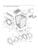 Cabinet & Door Assembly Diagram and Parts List for DLE3777W DLE3777W LG Dryer