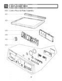 EXPLODED VIEW   Control Panel & Plate Assembly Diagram and Parts List for DLEX2801W ABWEEUS LG Dryer