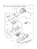 Panel Drawer Assembly & Guide Assembly Diagram and Parts List for DLEX2801W ABWEEUS LG Dryer