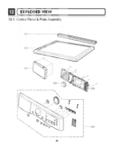 EXPLODED VIEW   Control Panel & Plate Assembly Diagram and Parts List for DLG8388NM ANBEEUS LG Dryer