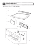 EXPLODED VIEW   Control Panel & Plate Assembly Diagram and Parts List for DLG7188WM ABWEEUS LG Dryer